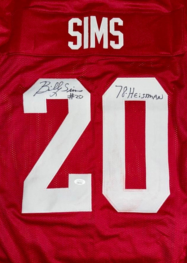Billy Sims Signed Custom Oklahoma Sooners Jersey w/ 78 Heisman Inscription - JSA COA